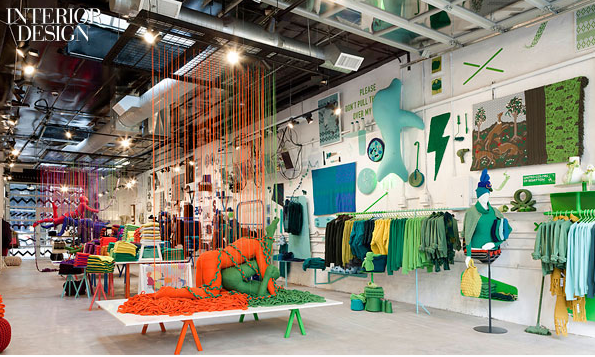 Spin Schepsel Slaapzaal Pop-Up store Benetton - Interior junkie