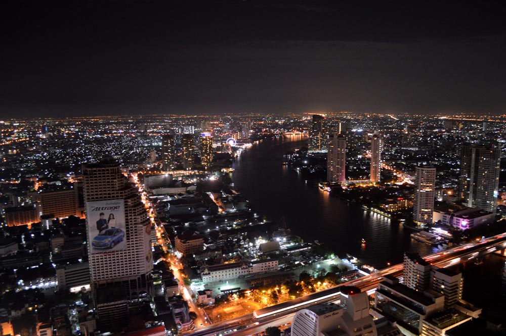 Hotelkamer met stunning view op Bangkok