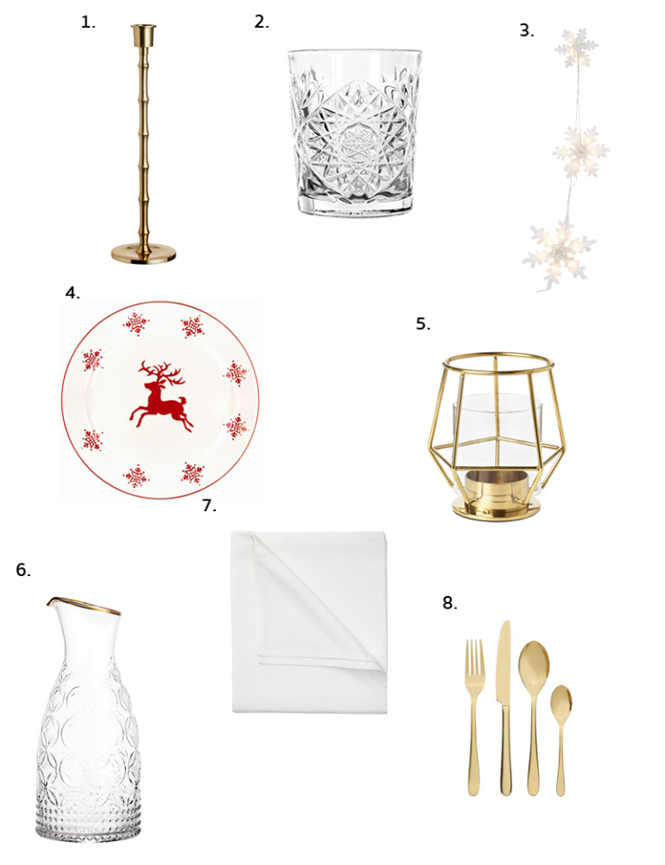 tafel kerst shopping