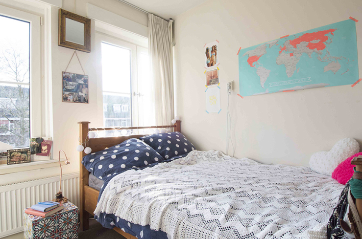 Deze sprei heeft mijn oma voor mij gemaakt.
