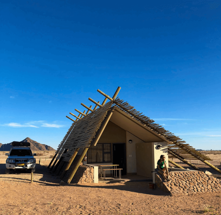 Slapen naast de woestijn in Namibie