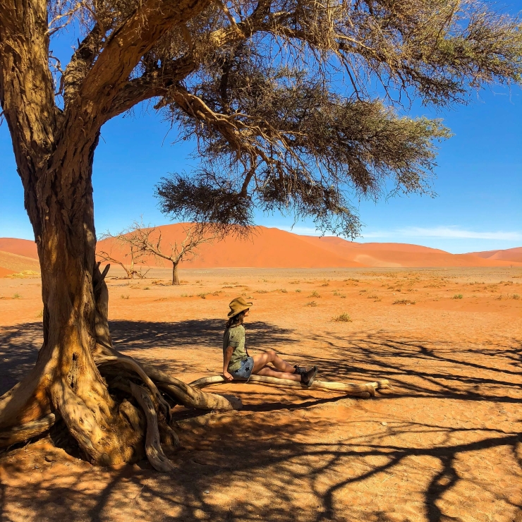 Slapen naast de woestijn in Namibie