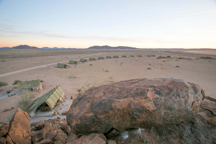Slapen naast de woestijn in Namibie