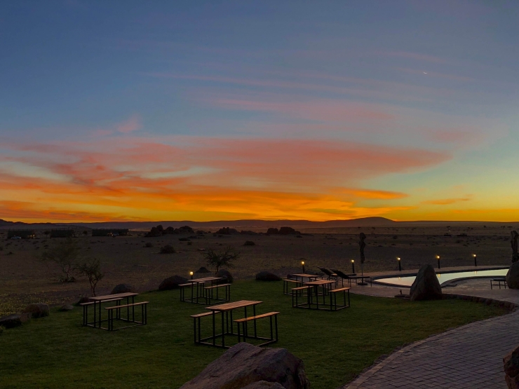 Slapen naast de woestijn in Namibie