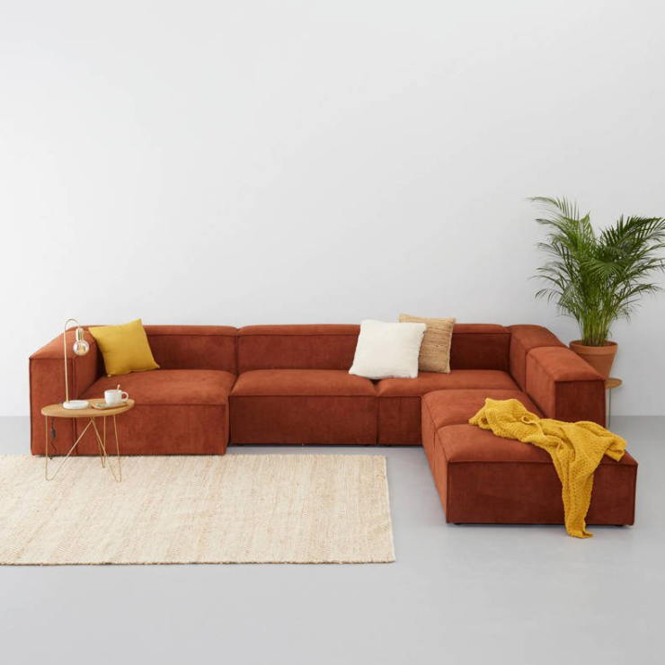 Woonfavorieten: leren loveseat + fluwelen chesterfield