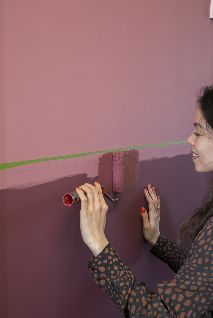 DIY: een two-tone muur maken in mijn hal